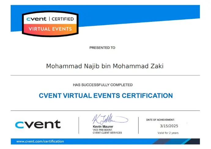 Cvent Certified Virtual Event